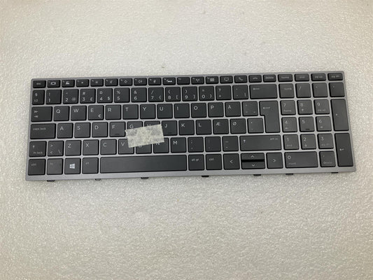 For HP ZBook 15u G5 G6 L38064-081 Danish Danca Keyboard Backlight Privacy NEW