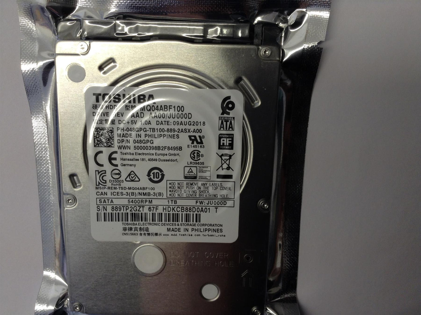 for HDD 1TB 2.5 5400RPM MQ04ABF100 Hard Disk Drive