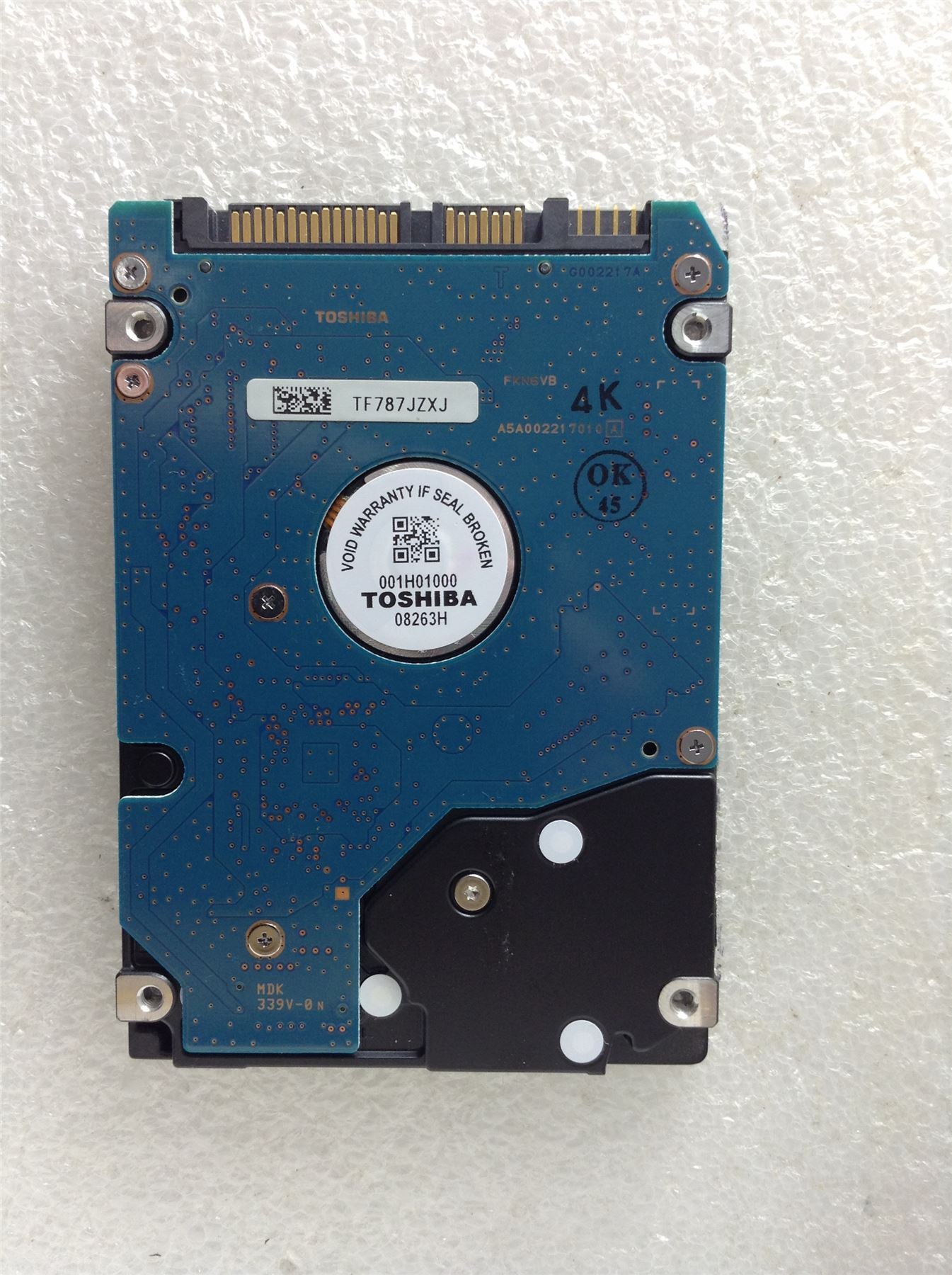 Hard Disk Drive HDD spares parts FAULTY TOSHIBA 160GB MK1652GSX HDD2H03 UK01