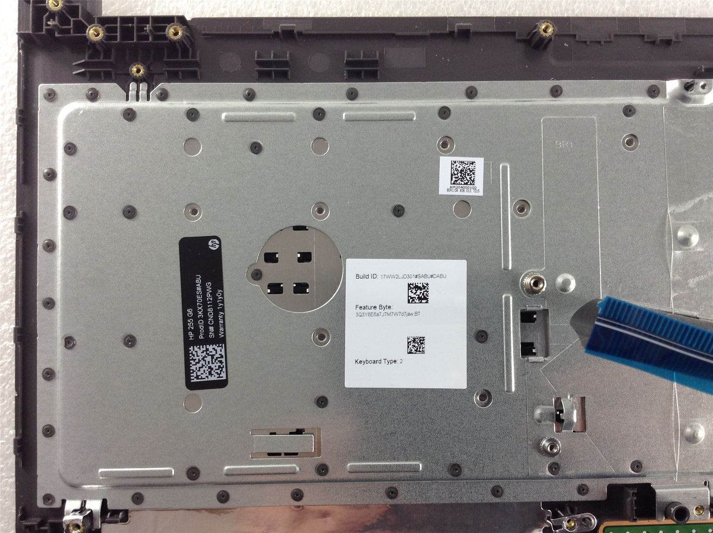 HP 255 250 G6 3KX70ES PalmRest Touchpad Keyboard UK Top Case Cover AM204000100 929906-031