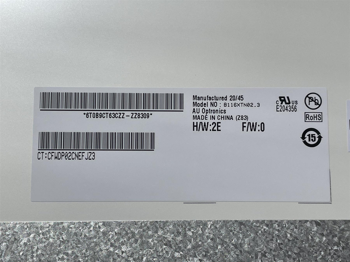 For HP L02782-001 B116XTN02.3 2E LCD HD 11.6 inch Screen Display 30 Pins NEW