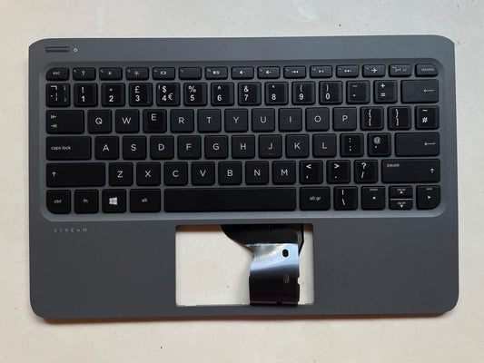 HP Stream 11 Pro G4 EE L02776-031 UK English Keyboard Palmrest With Sticker NEW