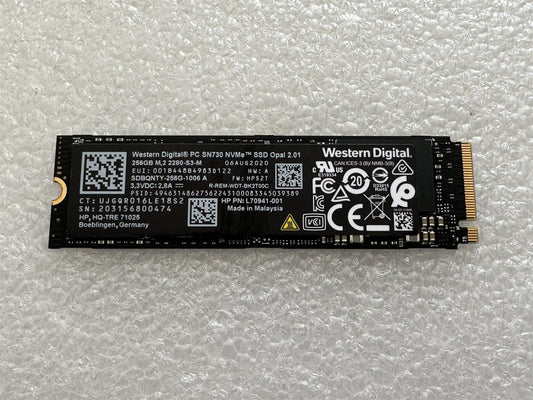 Hp L28678-001 Western Digital 256GB SN730 M.2 NVMe SSD Opal 2 Solid State Drive
