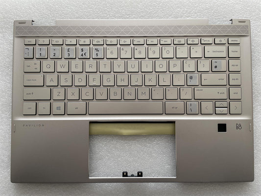 HP Pavilion x360 14-DW M01291-031 L96523-031 UK English Keyboard Palmrest NEW