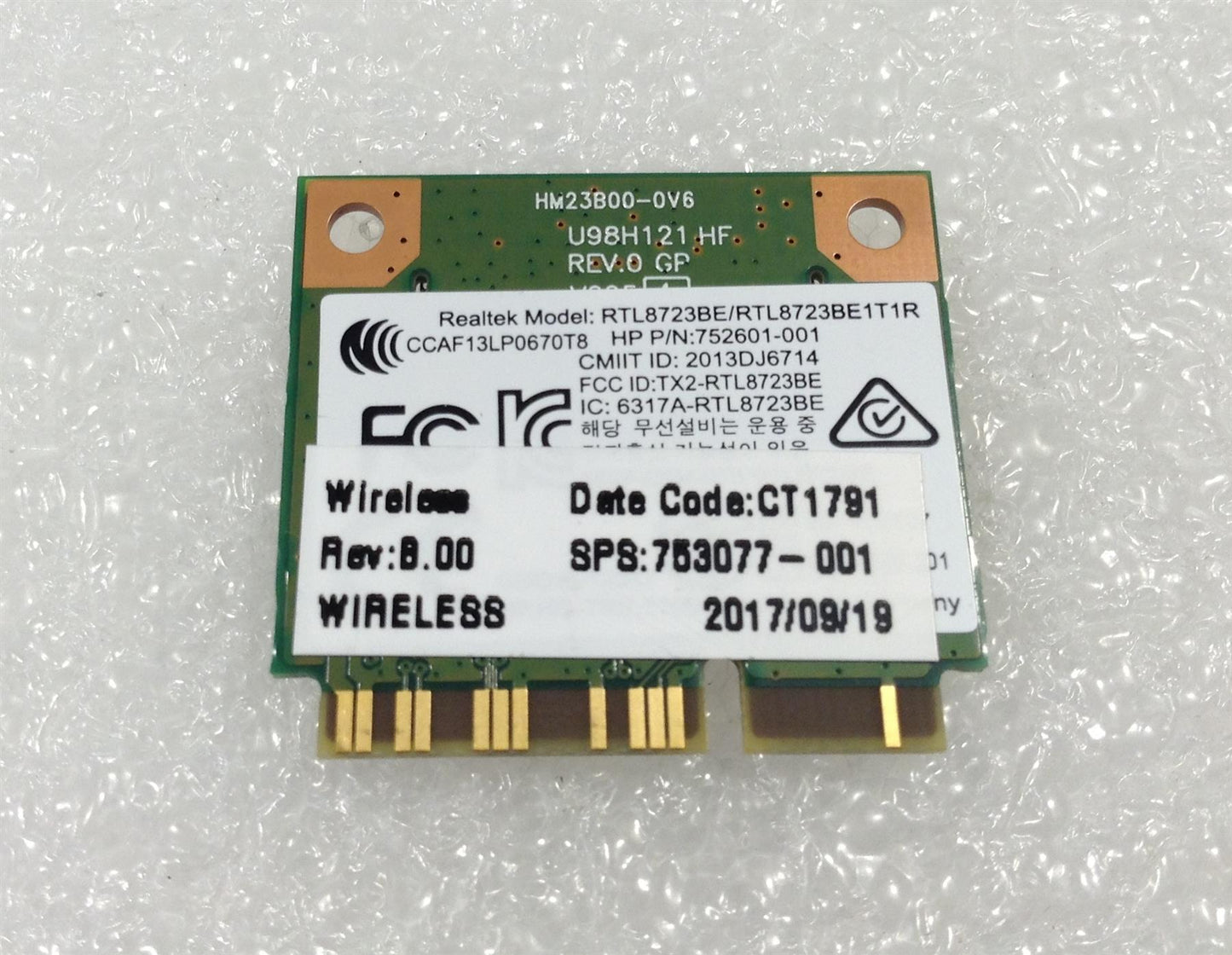 HP Pavilion 14 753077-005 RT8723BE 802.11 bgn 1x1 Wi-Fi + BT4.0 WLAN Module NEW