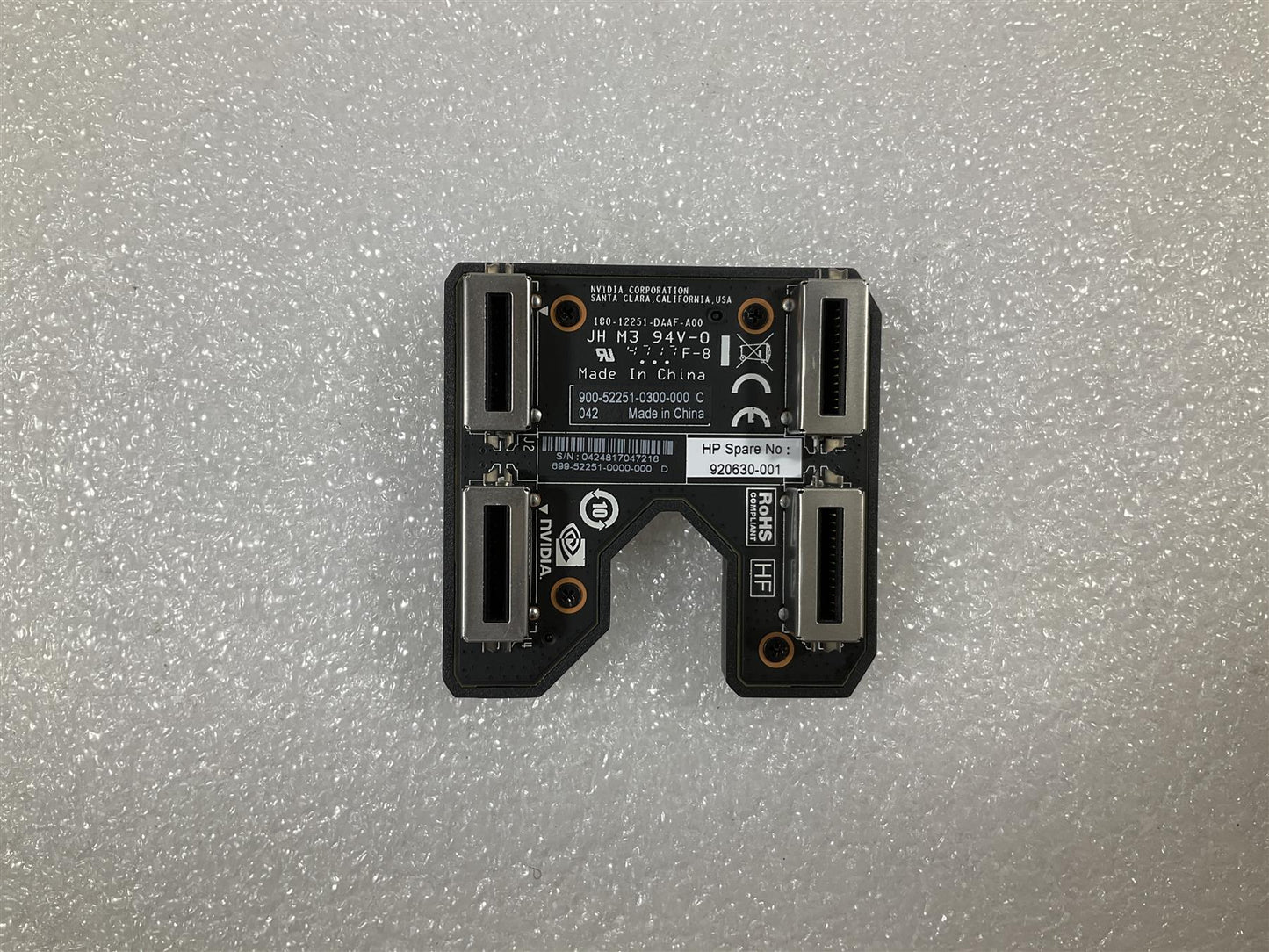 for HP NVIDIA L12815-001 920630-001 Nvidia SLI Bridge 2 Way Graphics Card GPU