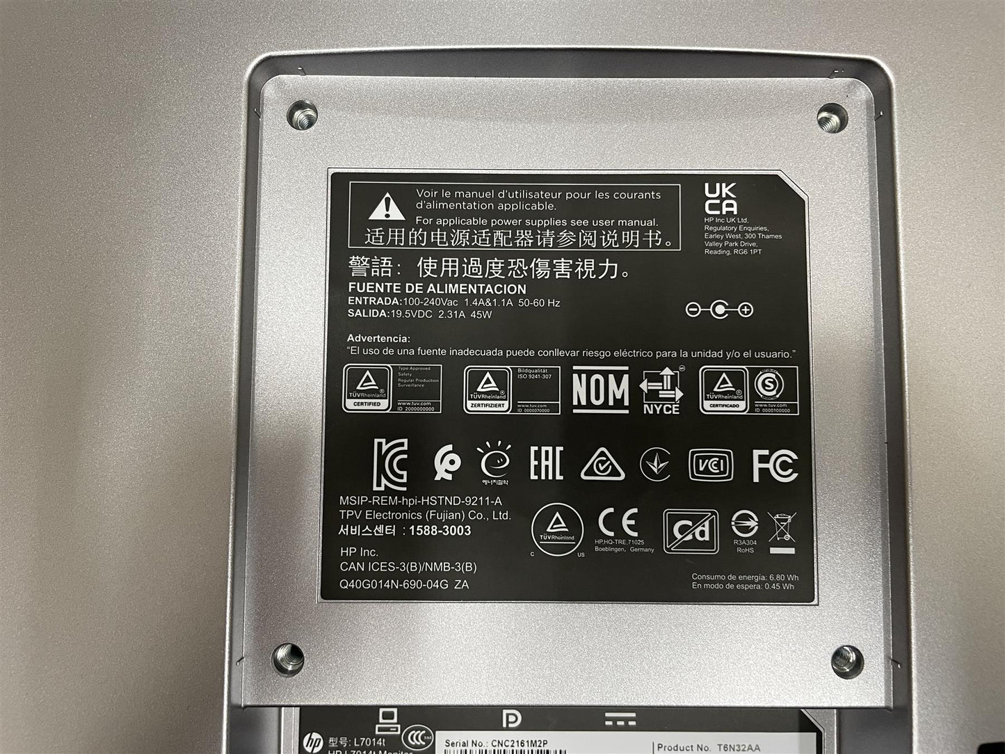 for HP L7014T Touch Monitor 857307-001 14 Inch HD Screen Display T6N32AA NEW