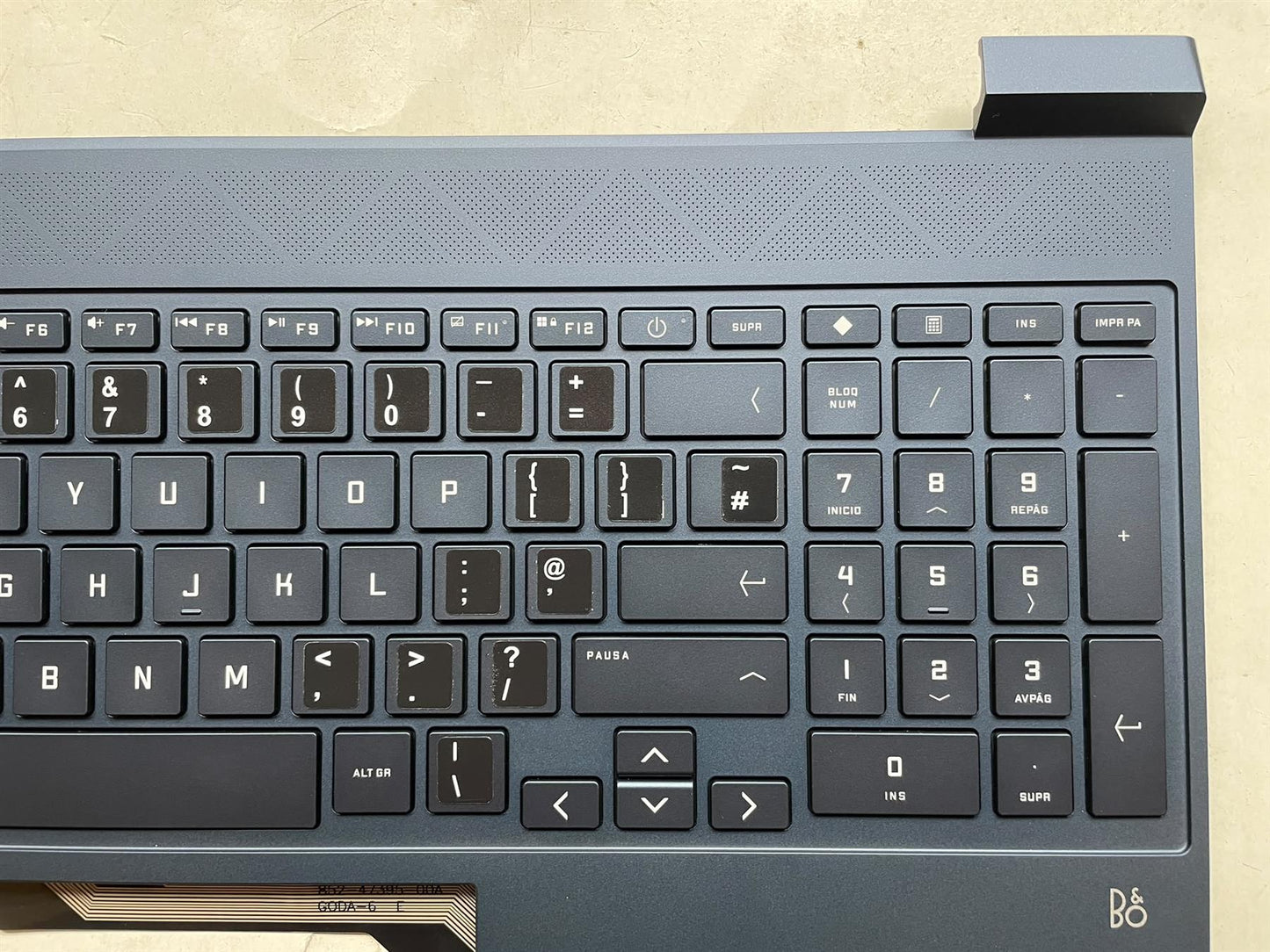 HP VICTUS 15-FA 15-FB N17941-031 N13299-031 Keyboard Palmrest UK English Sticker