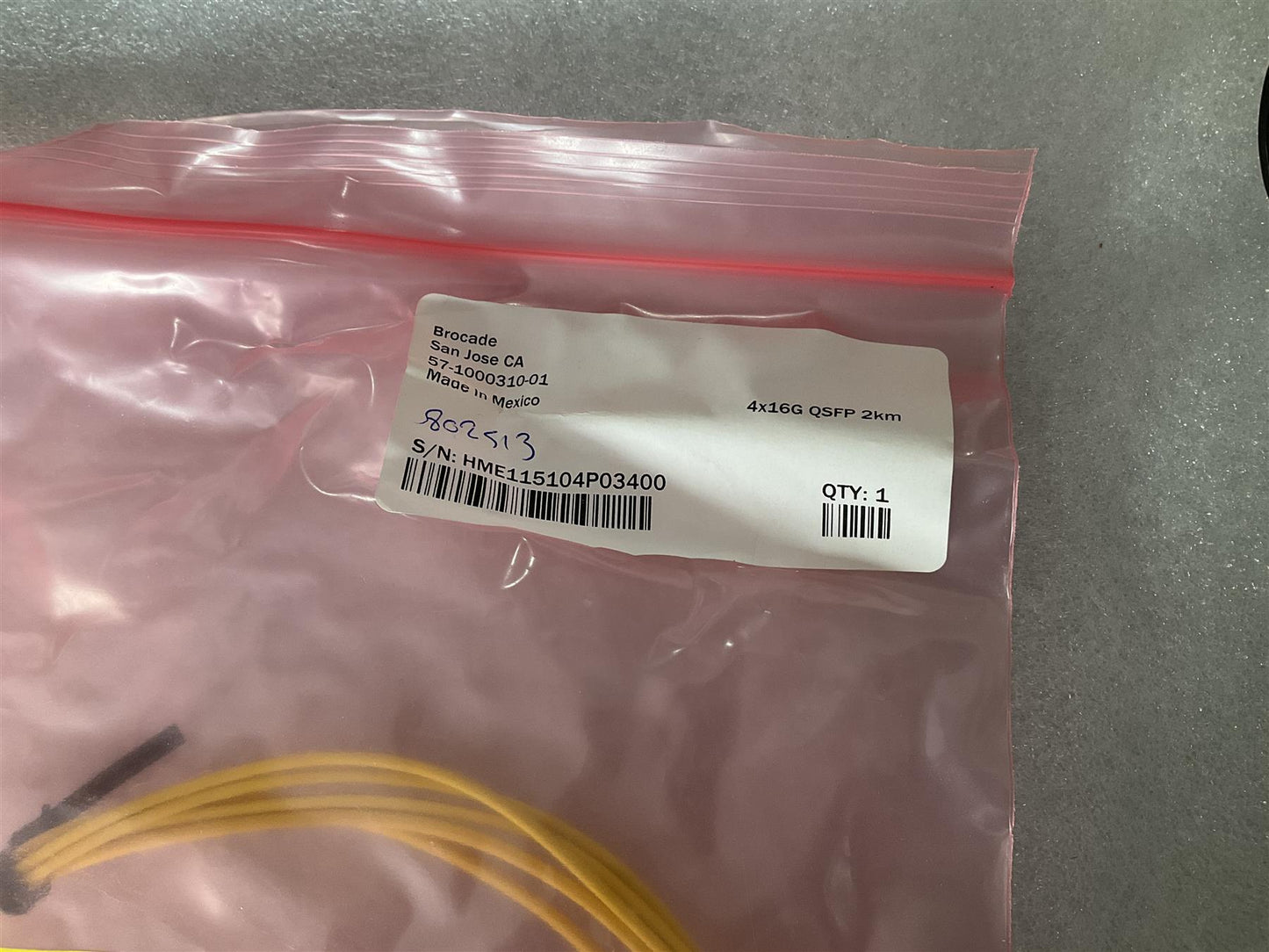 HP 802513-001 Brocade 57-1000310-01 4x16Gb 2km QSFP Transceiver Cable XBR-000255