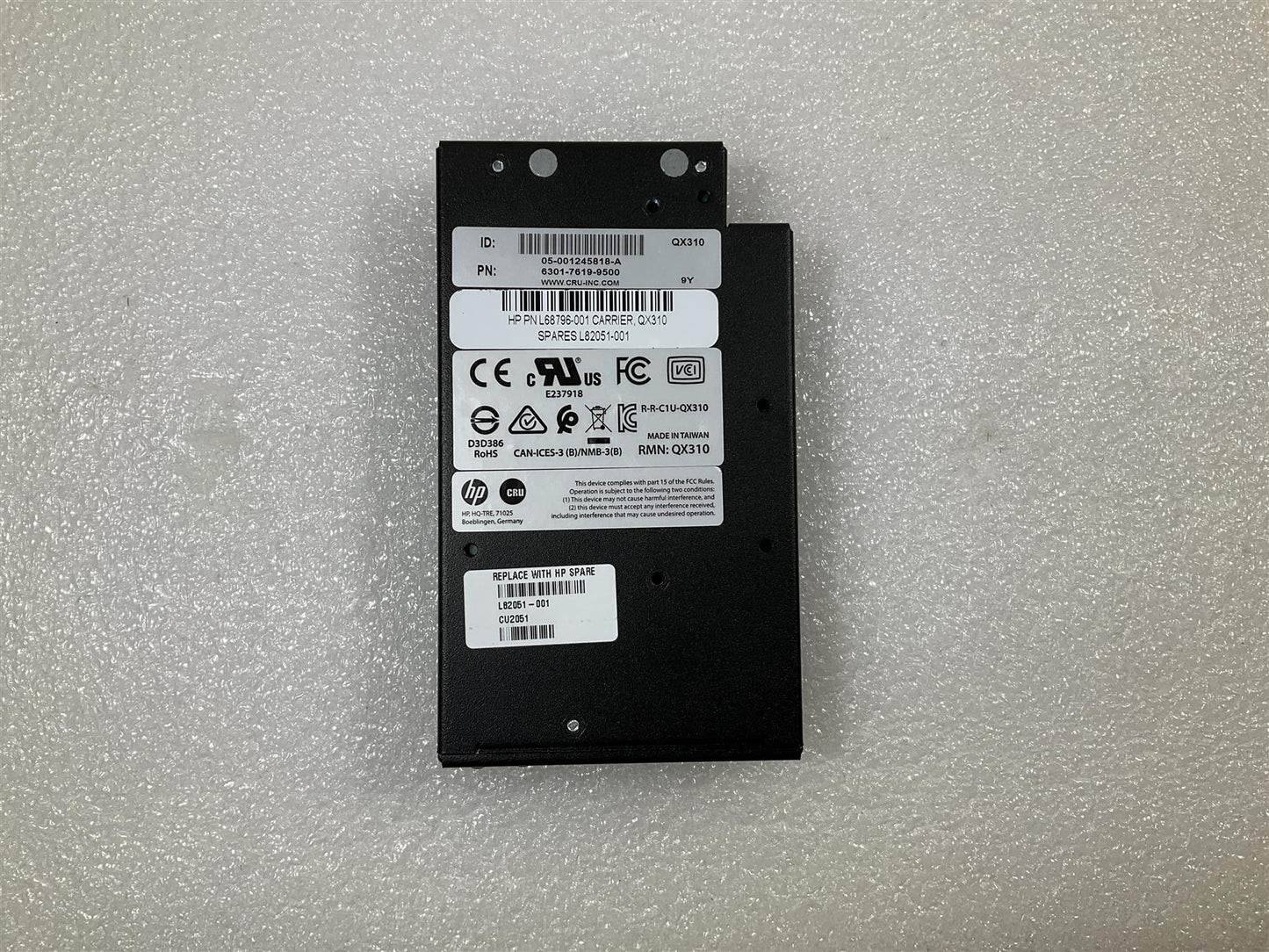 for HP L82051-001 L68796-001 Carrier QX310 6301-7619-9500 3.5 External Bay NEW
