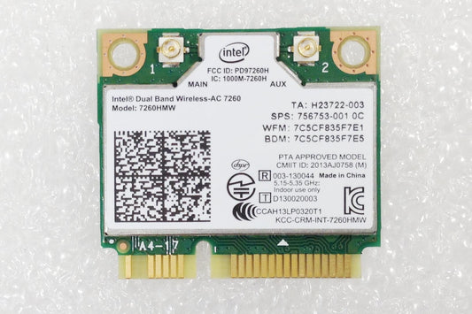 For Wireless-AC 7260 7260ngw 784650-001 756753 756753-005 ve 710661 710661-001 784650-001 717382 717382-001 Ebay No: 393431925941 710661-001  756753-001 - Hp 756753-005 Intel Dua