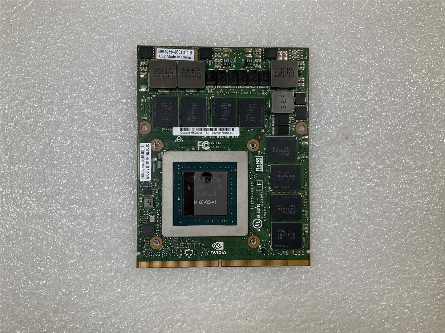 HP ZBook 17 G3 827228-001 NVIDIA Quadro M5000M N16E-Q5 8GB GDDR5 Graphics GPU