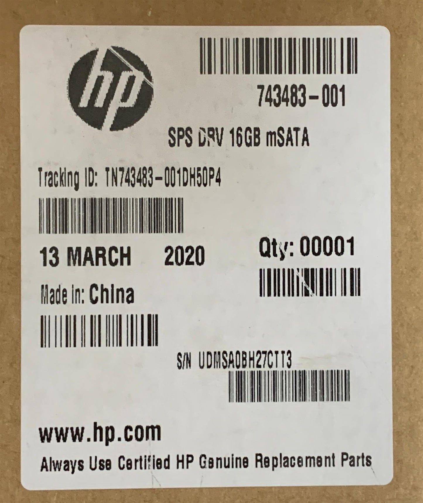 HP T620 PLUS Flexible Thin Client 743483-001 16 GB mSATA Internal SSD NEW