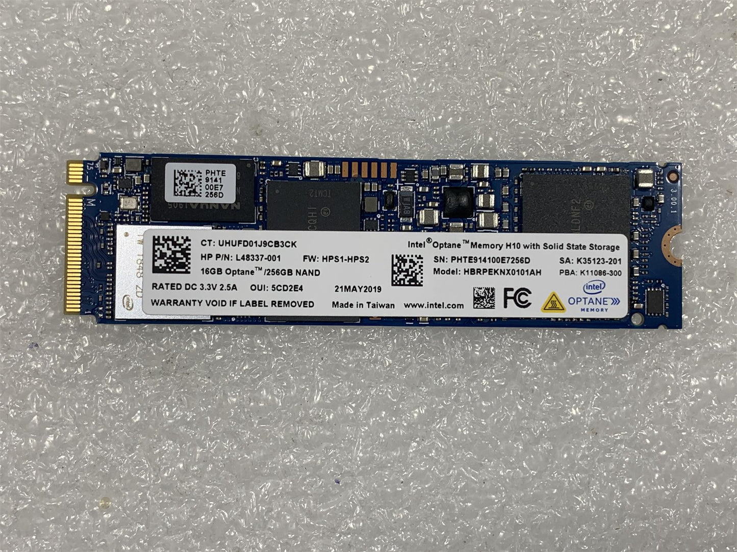 HP L83988-001 L48337 Intel Optane Memory H10 16GB 256GB SSD Solid State Drive