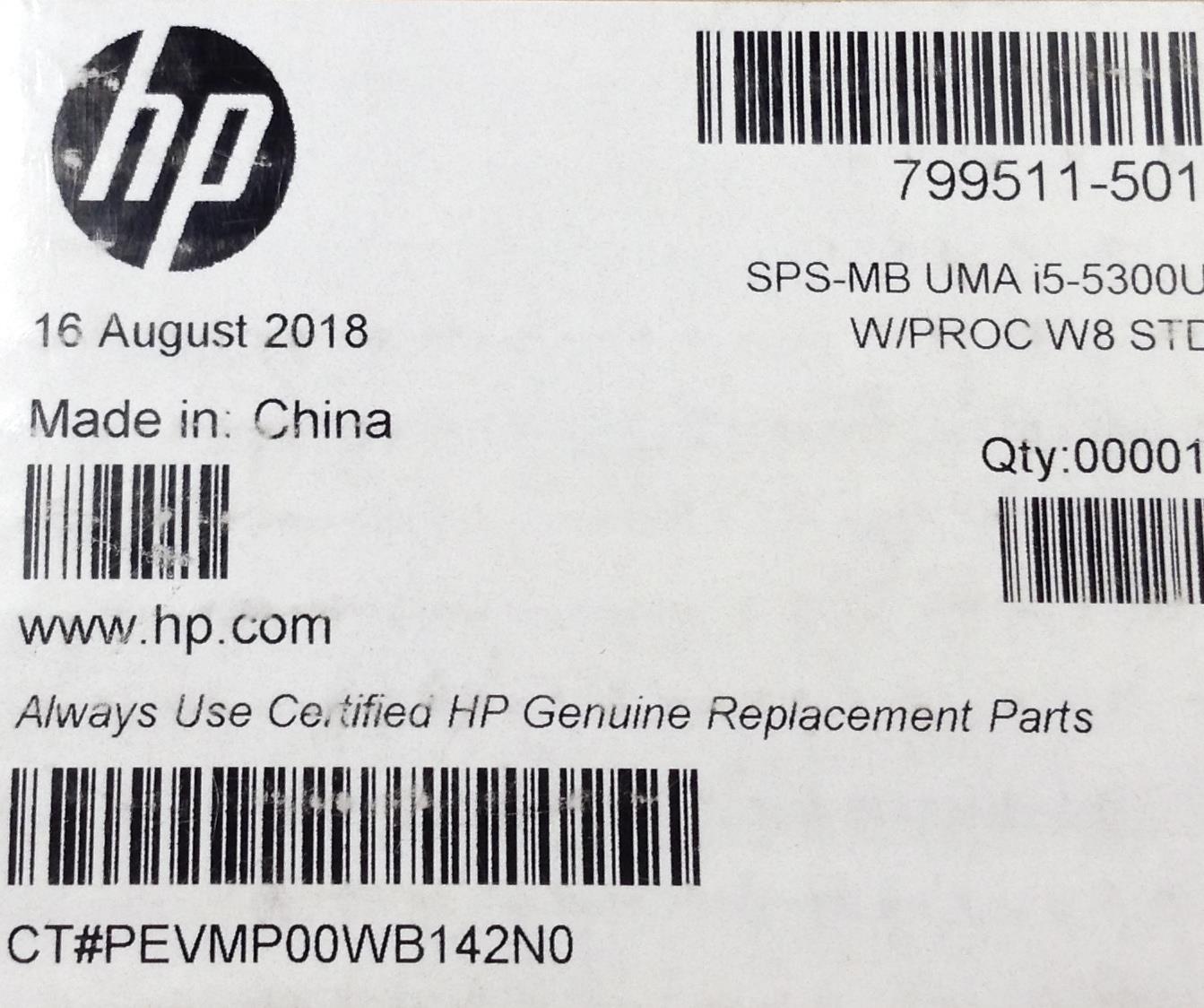for HP Elitebook 850 G2 799511-601 799511-001 799511-501 i5-5300U With UMA Motherboard Mainboard Systemboard System Main Logic Mother Board