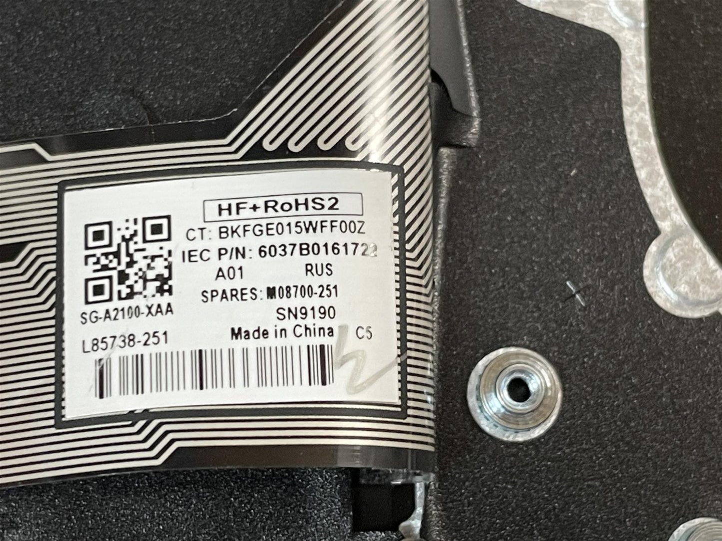 For HP EliteBook 830 G8 Russian Russ M36415-251 Palmrest Keyboard Top Cover - We are sending M36414-251