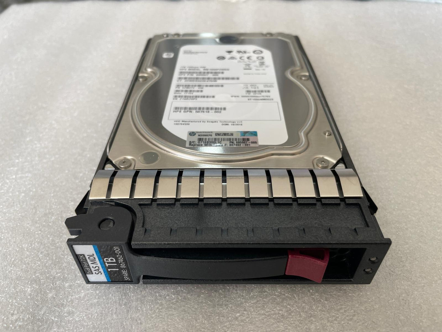 HP 695507-005 Seagate ST1000NM0023 HDD 1TB 7200RPM SAS Hard Disk Drive wth Caddy