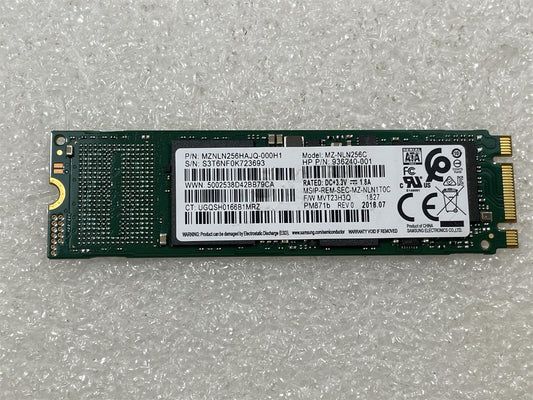 HP 907365-001 Samsung PM871B Solid State Drive SSD 256GB M.2 SATA MZNLN256HAJQ