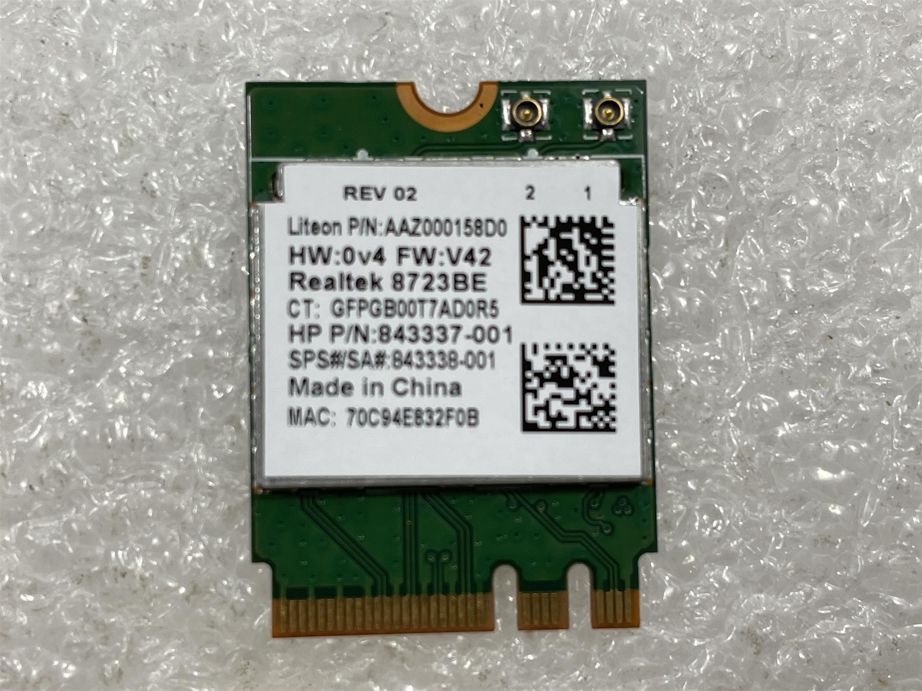 Hp Rtl8723 For HP 932523-850 843337-001 Realtek RTL8723BE Wifi Wi-Fi WLAN Wireles