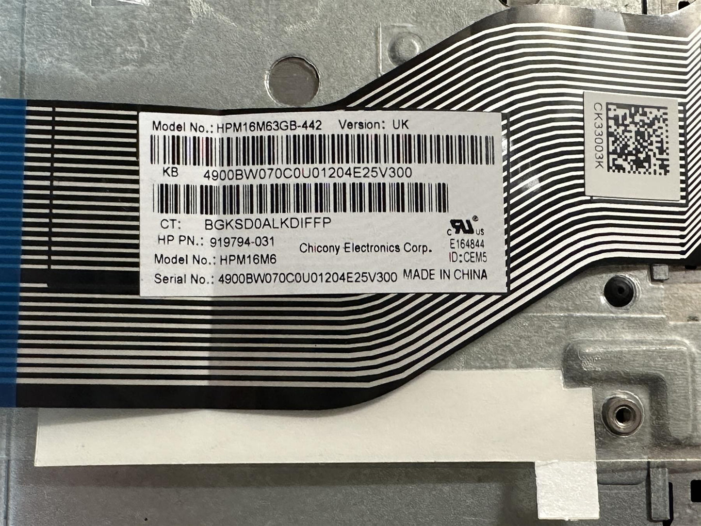 For 17-BS038cl HP 17-BS 17-BR 17-BU 926560-031 UK English Palmrest Keyboard Top Cover NEW