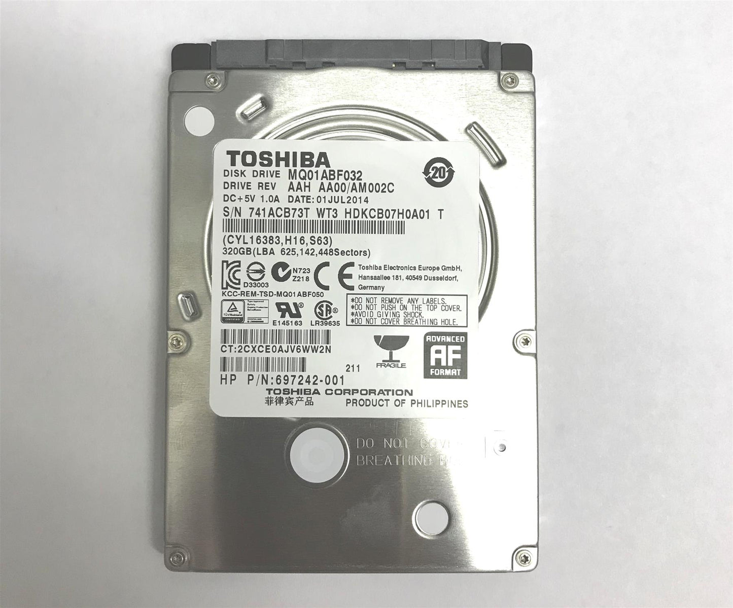 for Canon FM0-0318-010 MQ01ABF032 320GB SATA 2.5 HDD MQ01ABF032 Hard Disk Drive HP 5851-3833 Toshiba NEW