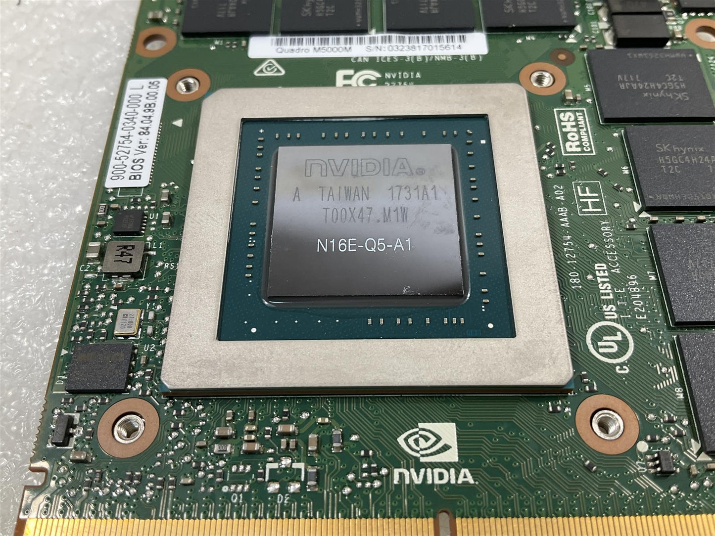 HP ZBook 17 G3 827228-001 NVIDIA Quadro M5000M N16E-Q5 8GB GDDR5 Graphics GPU