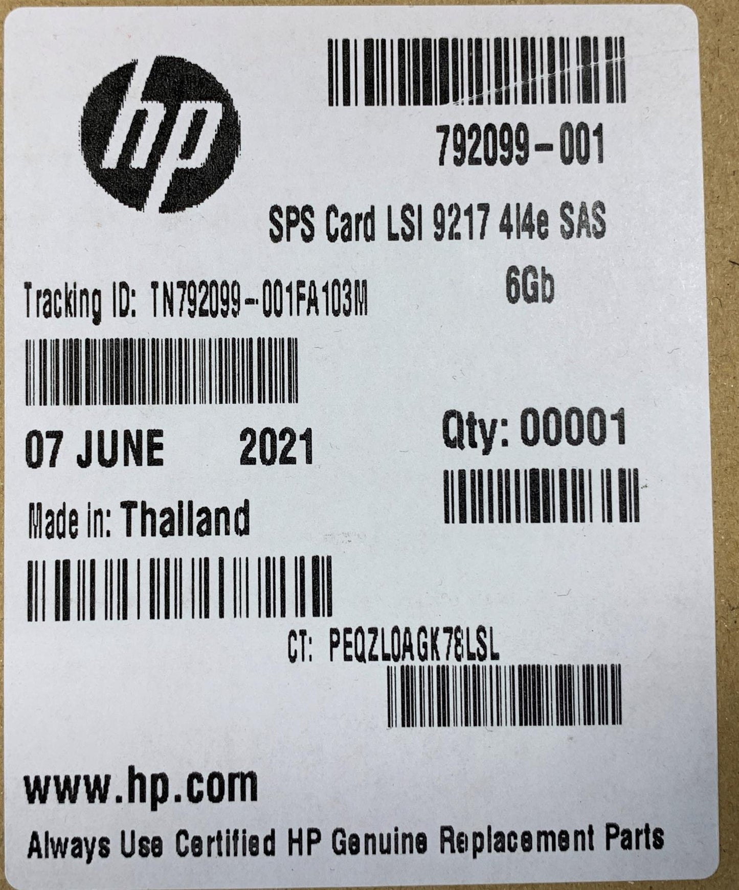 HP 792099-001 LSI SAS9217-4i4e RAID Controller 8 Ports PCIe HP LSI 927-4i4e SAS