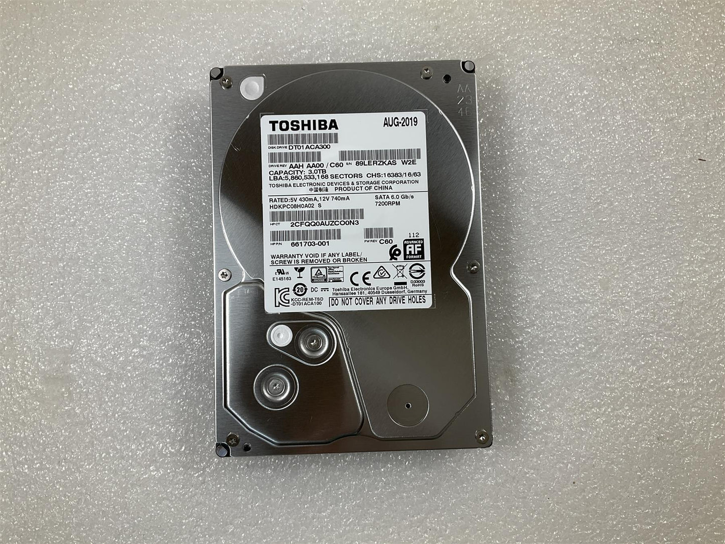 For HP 644124-001 Toshiba DT01ACA300 3TB HDD Hard Disk Drive 3.5 inch SATA NEW