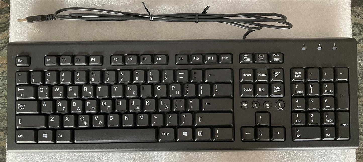 or HP 936509-152 697737-152 PR1101U USB Wired Keyboard Greek Greece Genuine NEW