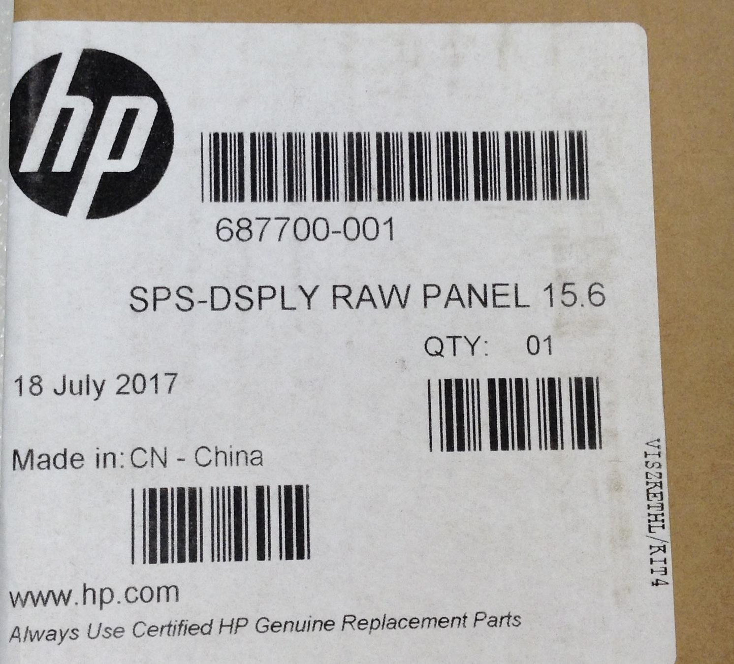 HP 15.6 687700-001 Screen LP156WHB TL D1 40p Display RAW PANEL 15.6 HD NEW