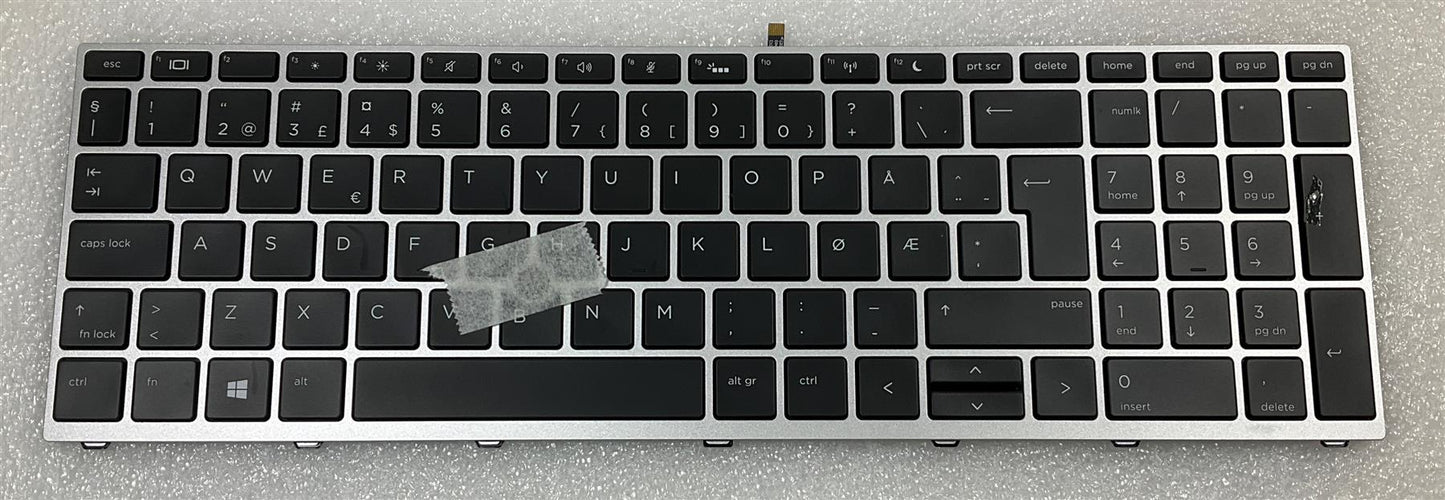 HP ProBook 650 G4 G5 L09595-091 L00741-091 Norwegian Norway Backlit Keyboard NEW