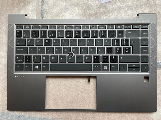 for HP ZBook Firefly 14 G7 M07131-031 English UK Palmrest Keyboard with Sticker NEW