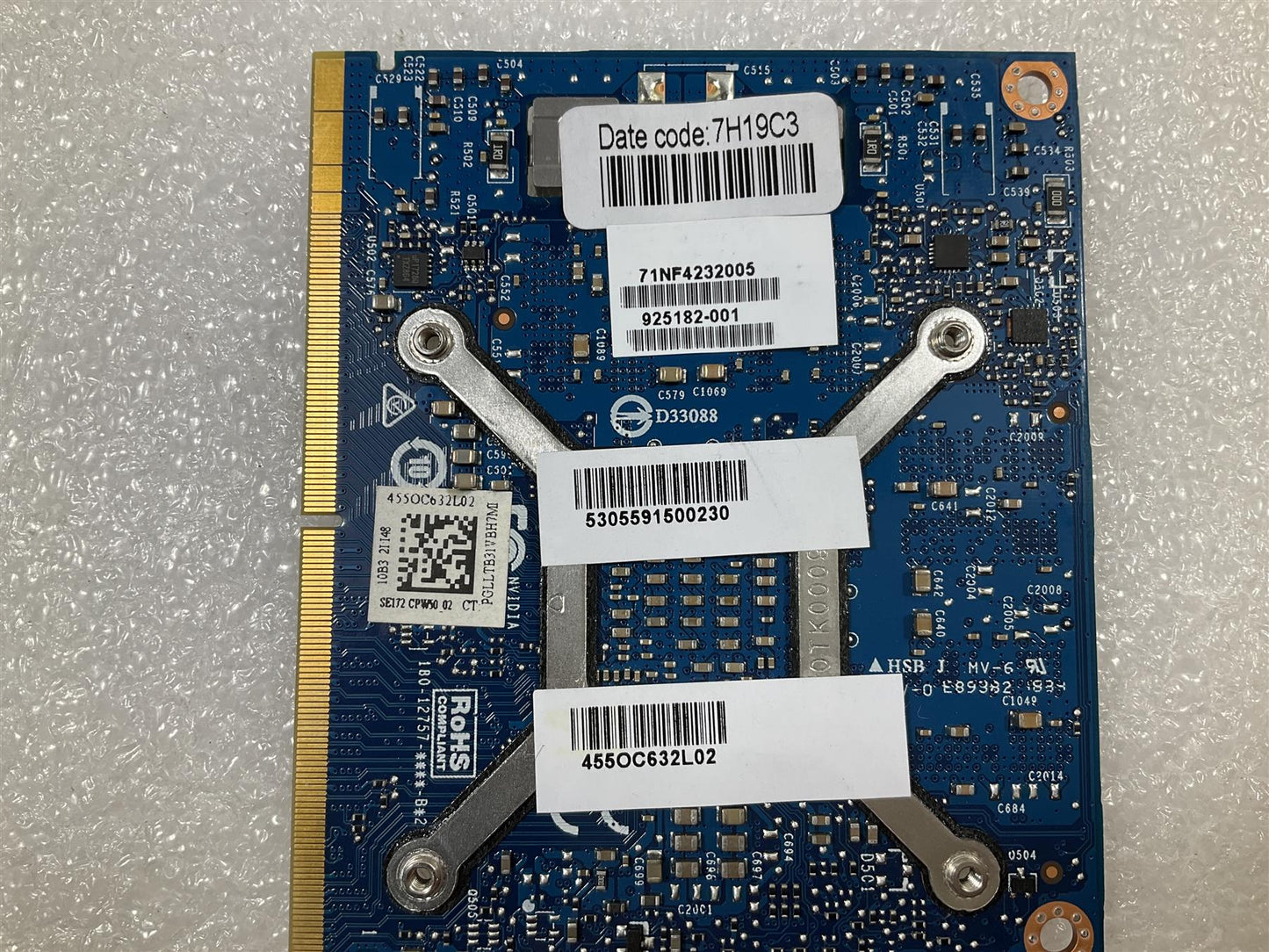 HP ZBook 17 G4 917108-001 NVIDIA Quadro M1200 4GB Graphics Card GPU N17P-Q1-A2