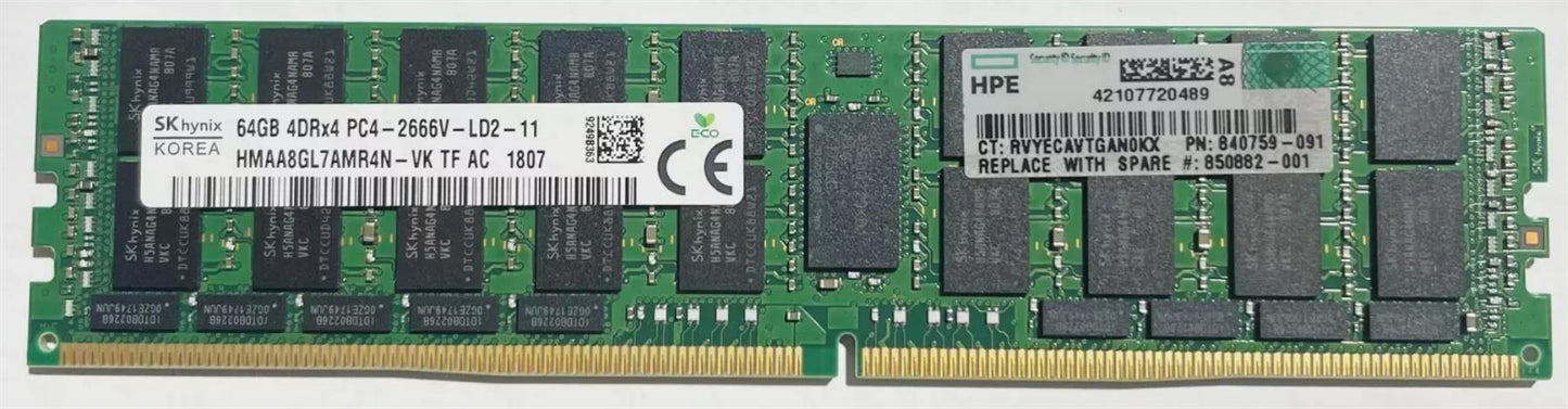 for HP Z8 G4 Workstation L09277-001 64 GB 2666 RAM 2666 ECC Original Genuine NEW