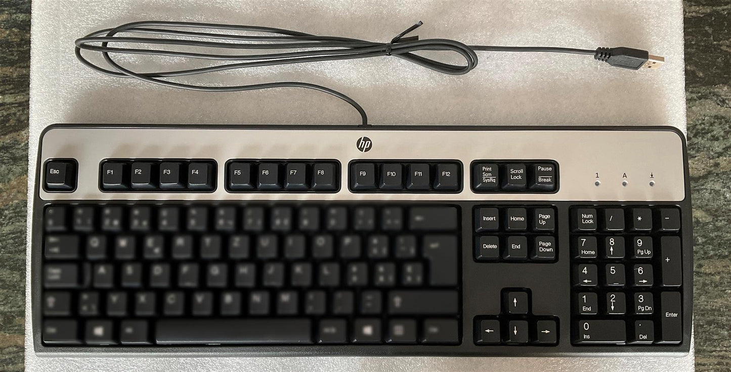 for HP 701429-031 434821-031 USB Wired Keyboard KU-0316 UK English + Stickers