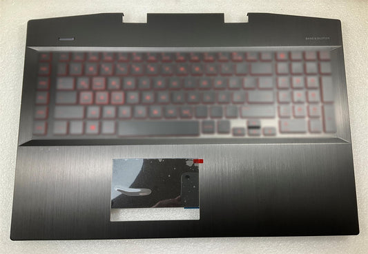 for HP Omen 17-CB 17T-CB L61638-031 UK English Keyboard Palmrest With Stickers NEW