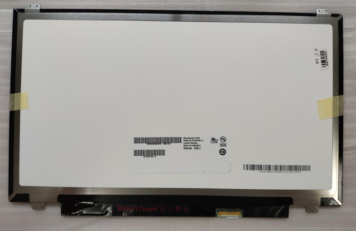 LAPTOP SCREEN SLIM 13.3 inch B133XTN01.2 B133XTN01 .2 LED HD 30 PIN eDP 1366 x 768 NEW