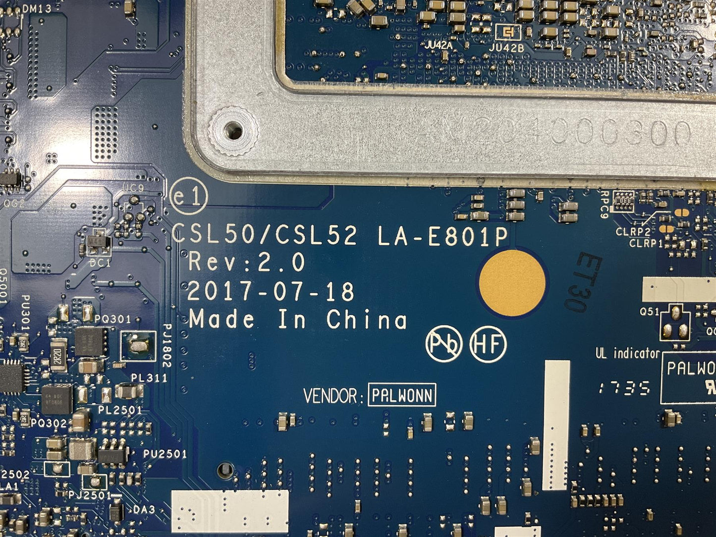 HP 250 G6 15-BS 15-BW 928640-601 924757-601 Intel I7-7500U 2GB DSC Motherboard