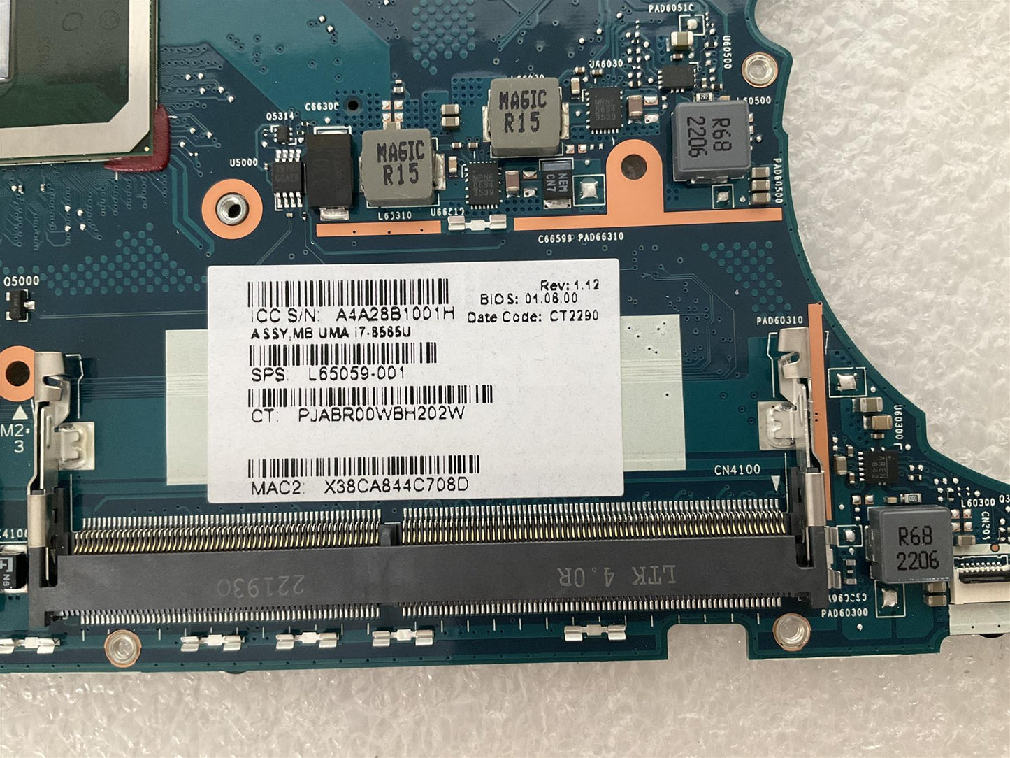 for HP EliteBook x360 830 G6 L65059-001 601 Intel i7-8565U UMA Motherboard NEW