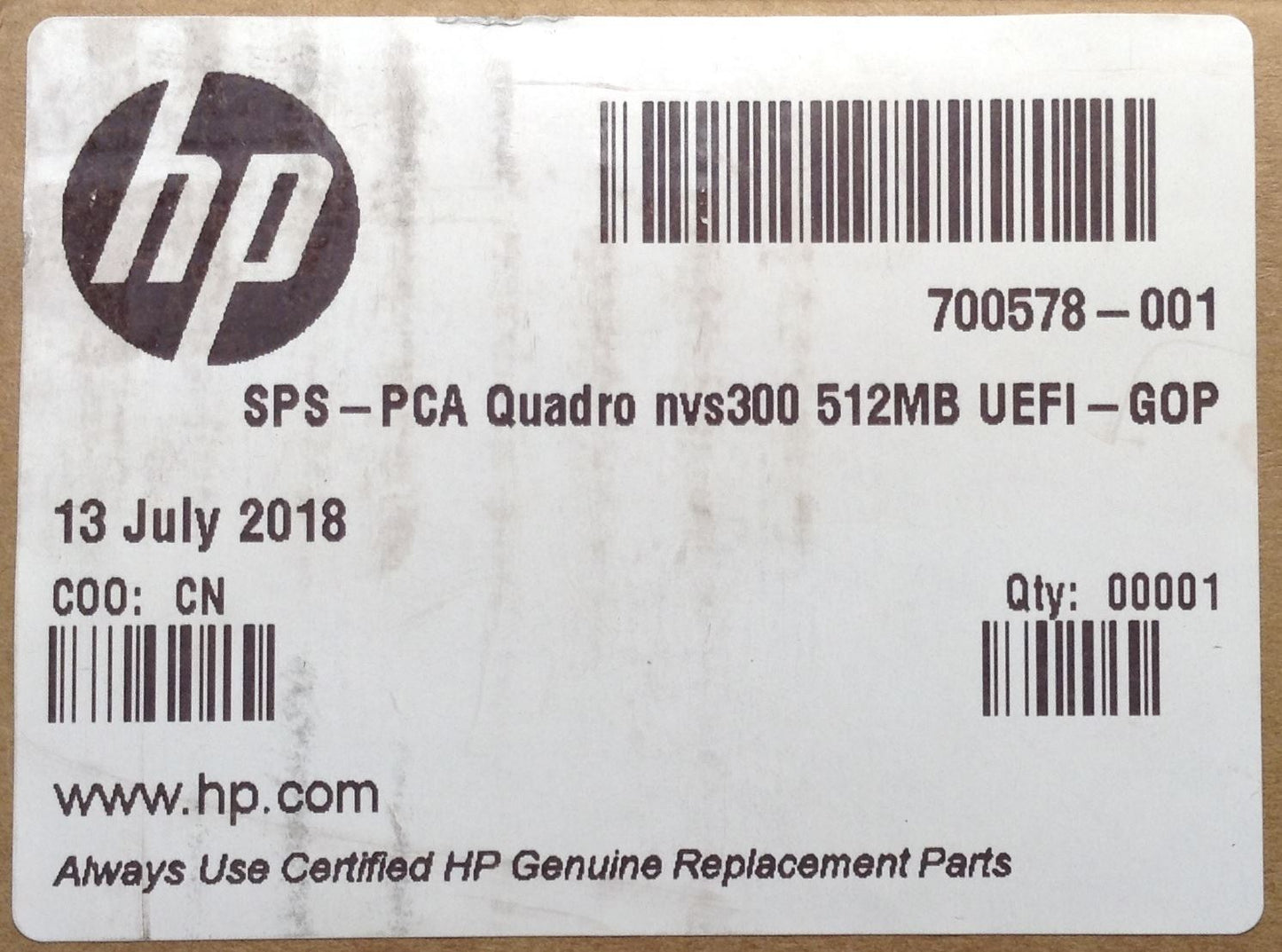 HP Z820 Z620 Z420 625629-002 700578-001 NVIDIA Quadro NVS 300 Graphics Card GPU NEW