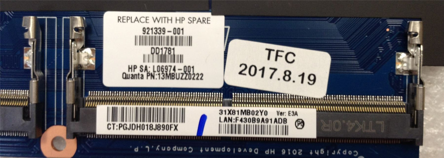 HP Probook 440 G4 Laptop Motherboard Intel 3865U 921339-001 NEW