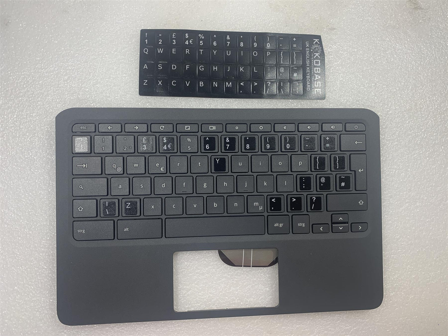 HP Chromebook 11A G6 L92334-031 L52192-031 English UK Keyboard Palmrest With Sticker NEW