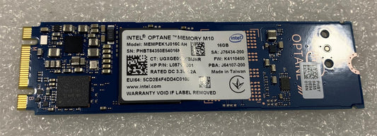 A111 L76719 - L54555-001- L28481-001 - L44568-001 - HP L44568-001 Intel M10 MEMPEK1J016GAH 16 GB m.2 SATA SSD Solid State Drive