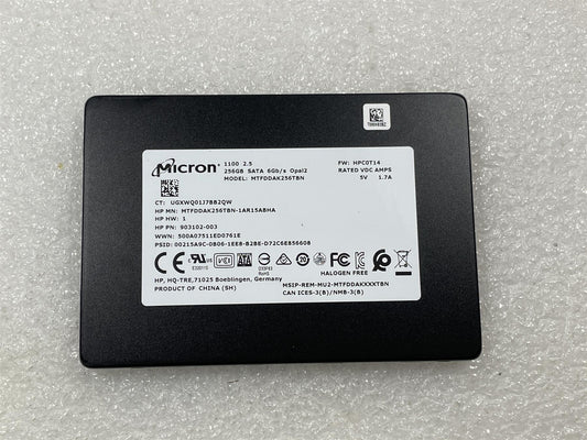 HP 934721-001 Micron 1100 2.5inch 256GB Solid State Drive SSD SATA MTFDDAK256TBN