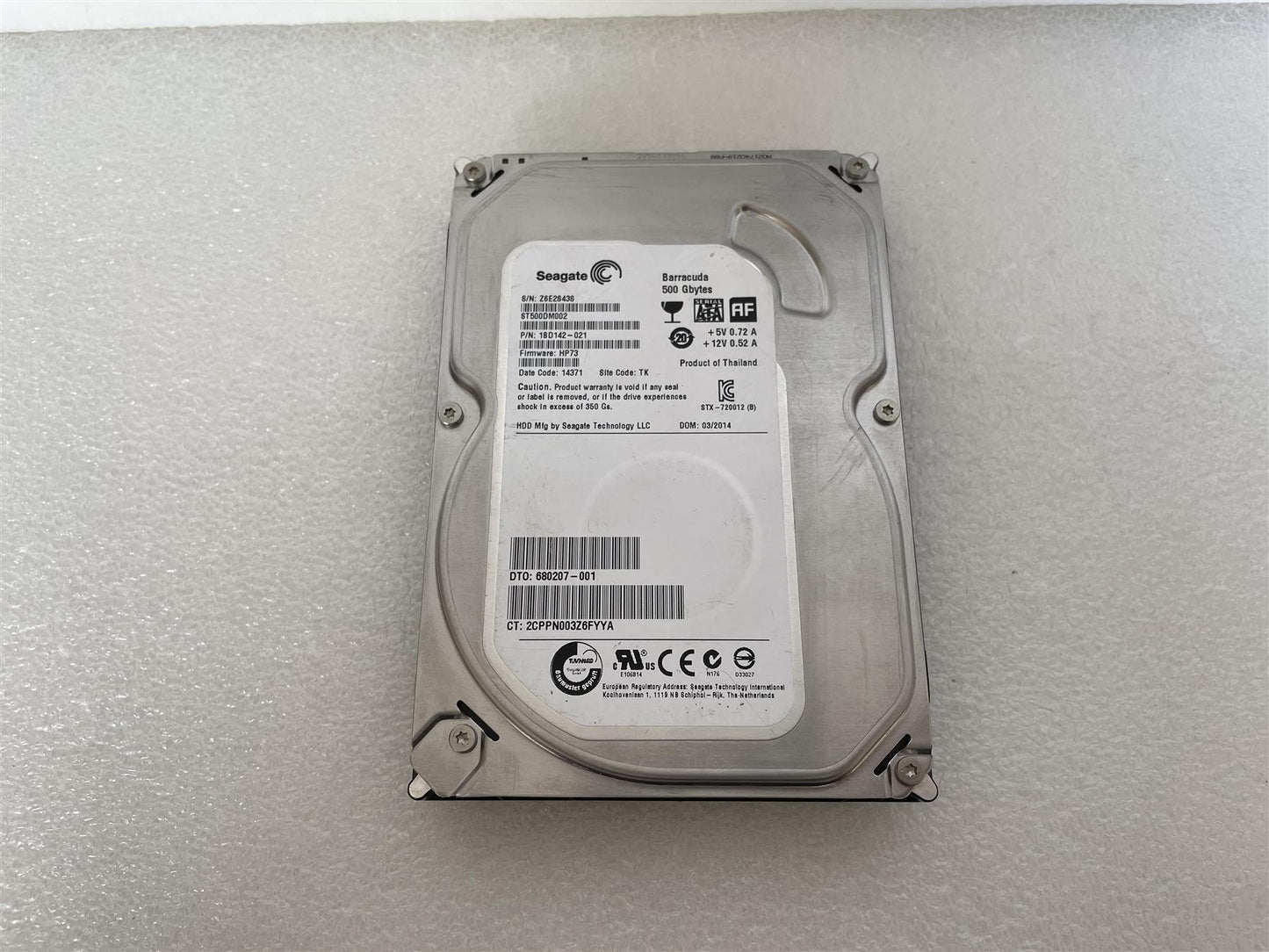 for HP 680207-001 Seagate ST500DM002 500GB Hard Disk Drive SATA 3.5 inch 7200RPM NEW