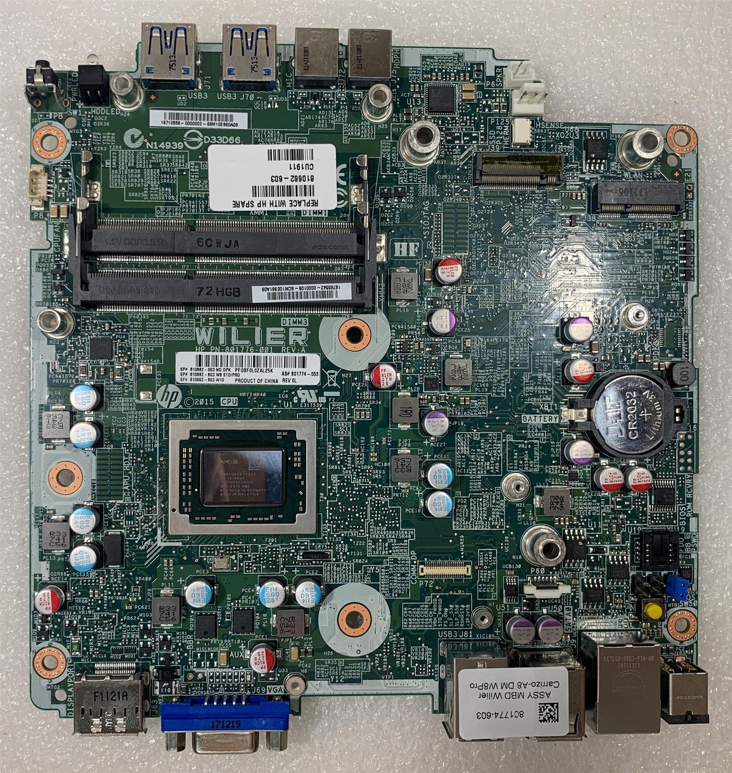 HP EliteDesk 705 G2 810662-603 503 003 801776 AMD A8-8600B PRO Motherboard NEW