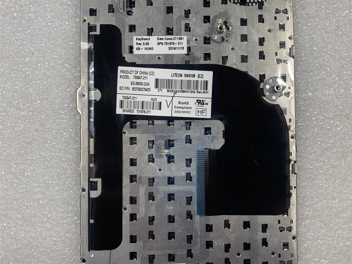 HP ProBook 6470B 6475B 701976-211 Magyar Hungarian Keyboard Hungary Genuine NEW