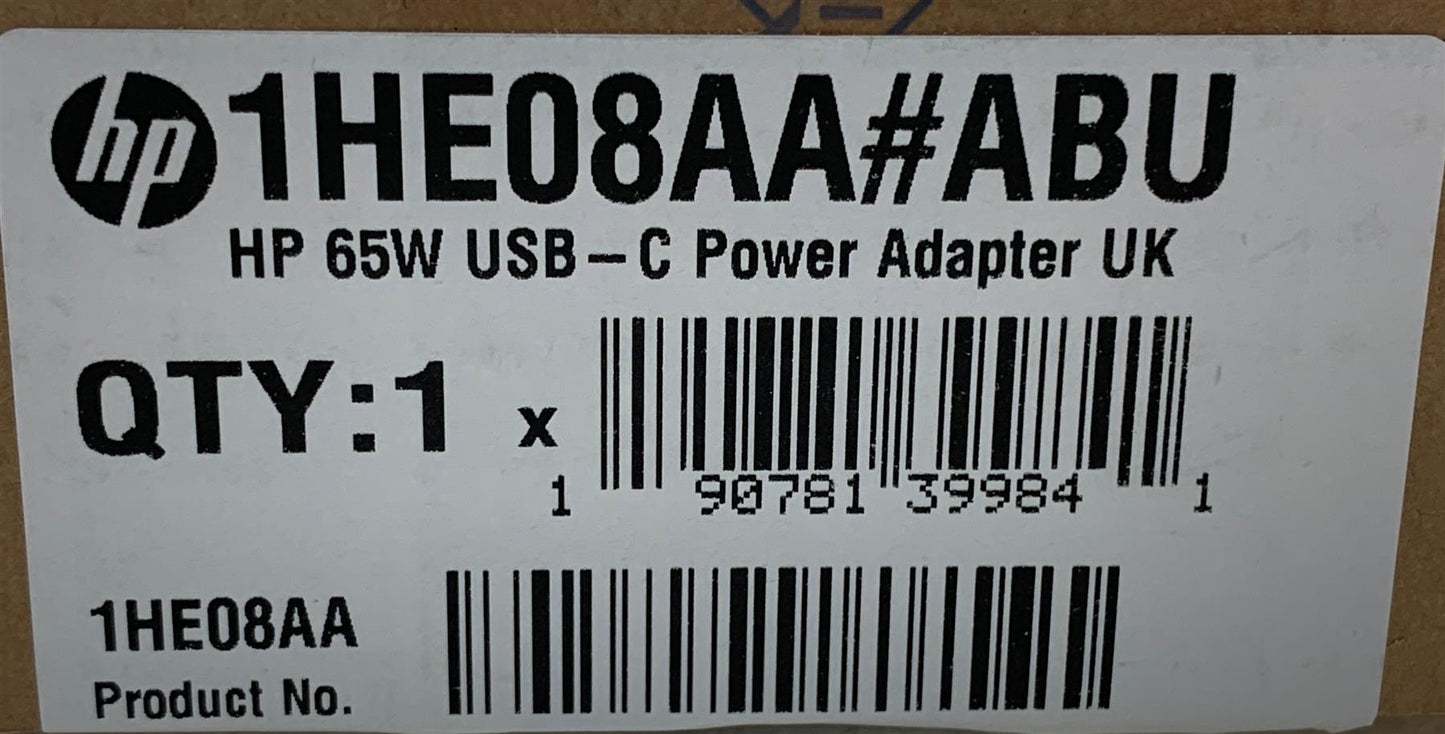 HP L32392-001 L30757-002 Power 65W USB-C AC Adapter UK Charger ORIGINAL Laptop