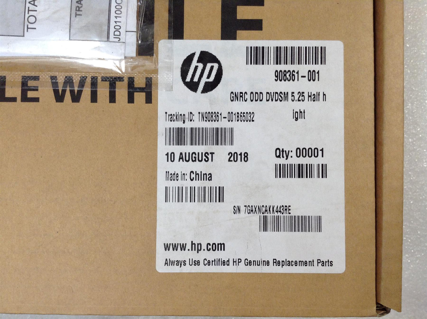 Hp DESKTOP PC DVD 908361-001 ODD DVDSM 5.25 GHD0N 575781-802 Genuine NEW