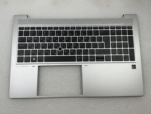 For HP EliteBook 855 G7 M21677-BB1 Hebrew Israel Palmrest Keyboard Top Cover NEW